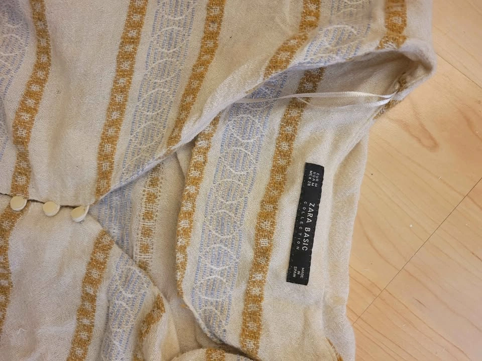 Zara Basic Striped Boho Crop Top Size M - photo 3