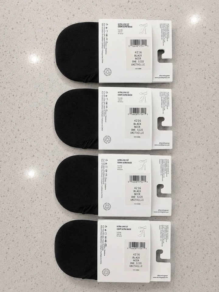 New Secret Step Savers Foot Covers - 4 Pairs Black - photo 4