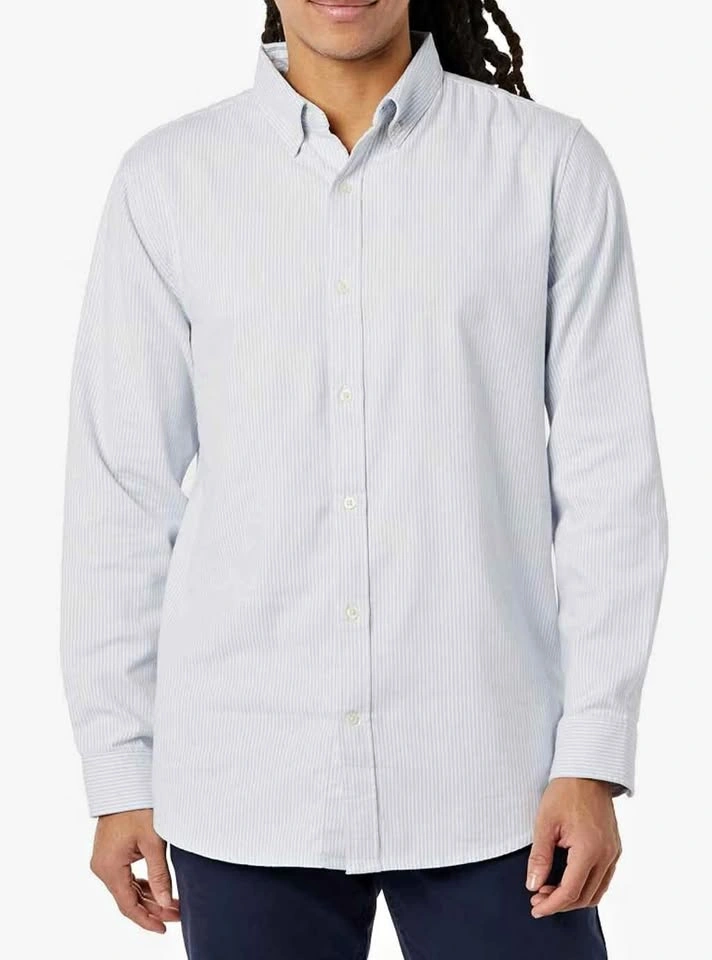 NWT Men's Amazon Essentials Long-Sleeve Oxford/Flannel Shirt - S