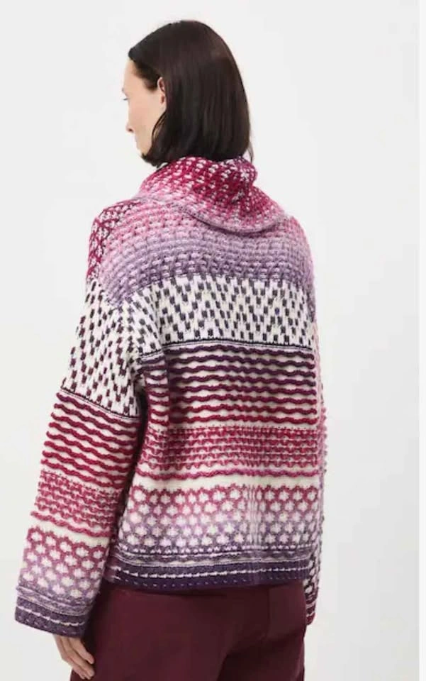 Women’s Oversized Knit Sweater (Patchwork & Gradient) - photo 3