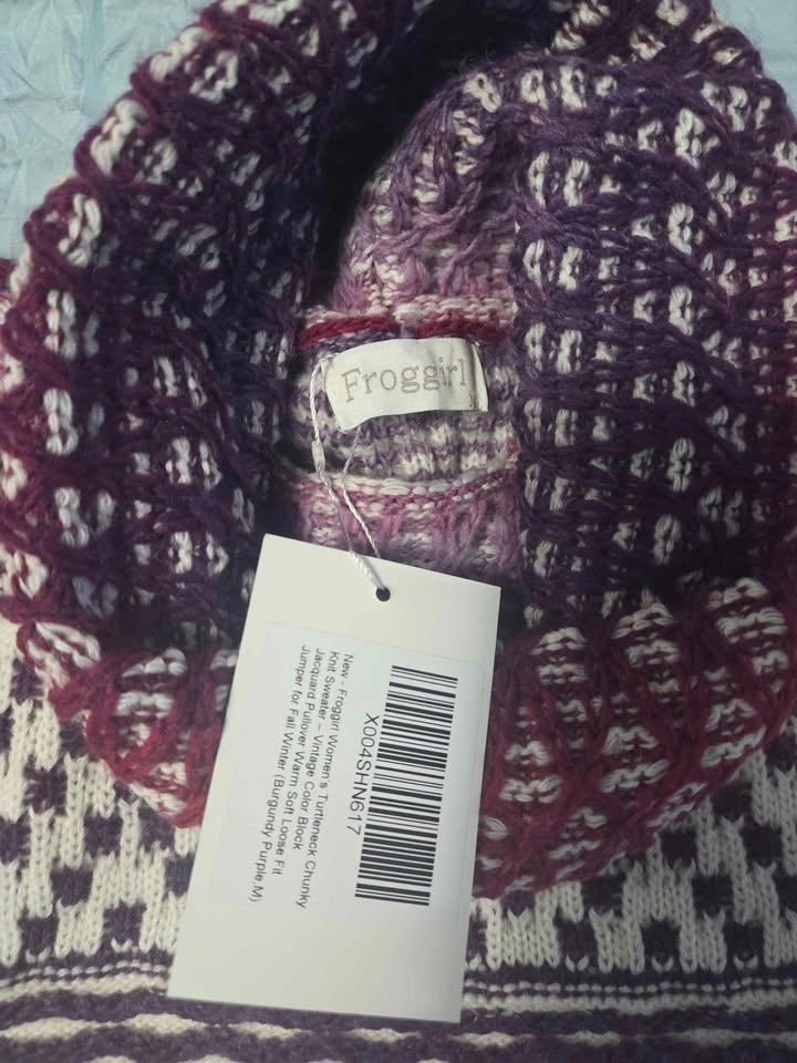 Women’s Oversized Knit Sweater (Patchwork & Gradient) - photo 4