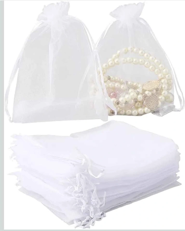 50 pcs White Sheer Organza Gift Bags (15 x 23 cm) - photo 2