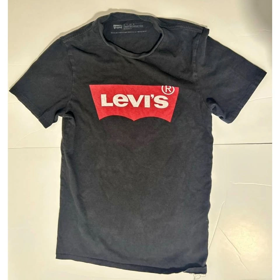 Levi's Red Tab Batwing Logo T-Shirt Unisex XS Black