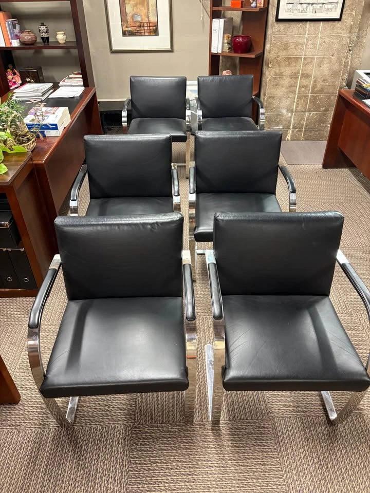 6 Classic Brno Flat Bar Chairs by Ludwig Mies van der Rohe - photo 3