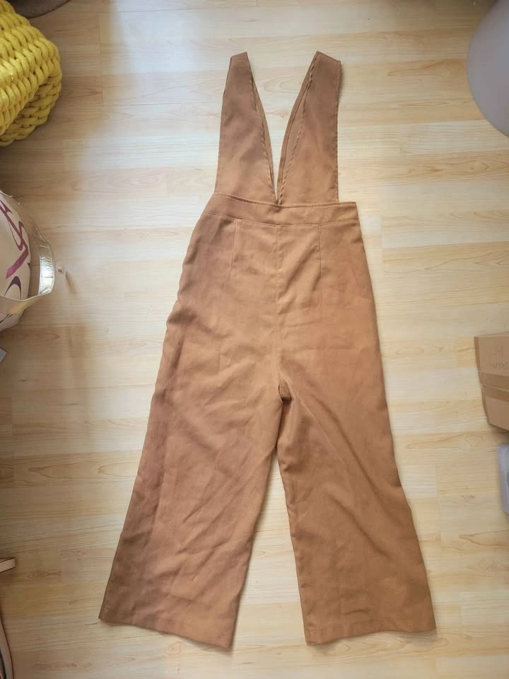 Camel Wide-Leg Jumpsuit Overalls - photo 2