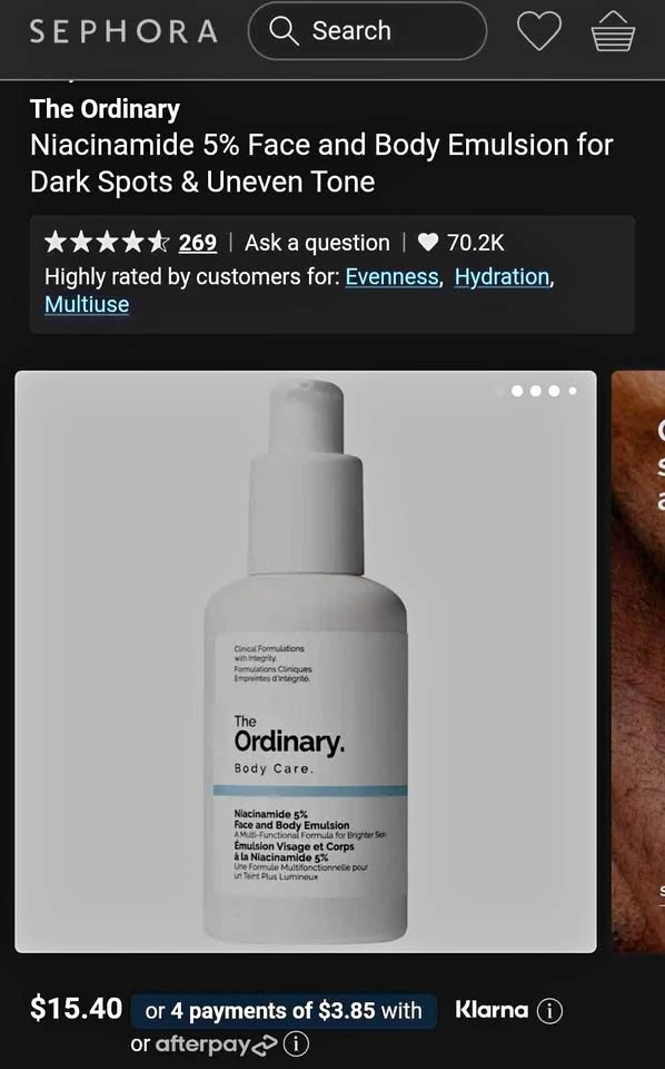 The Ordinary Niacinamide 5% Face and Body Emulsion