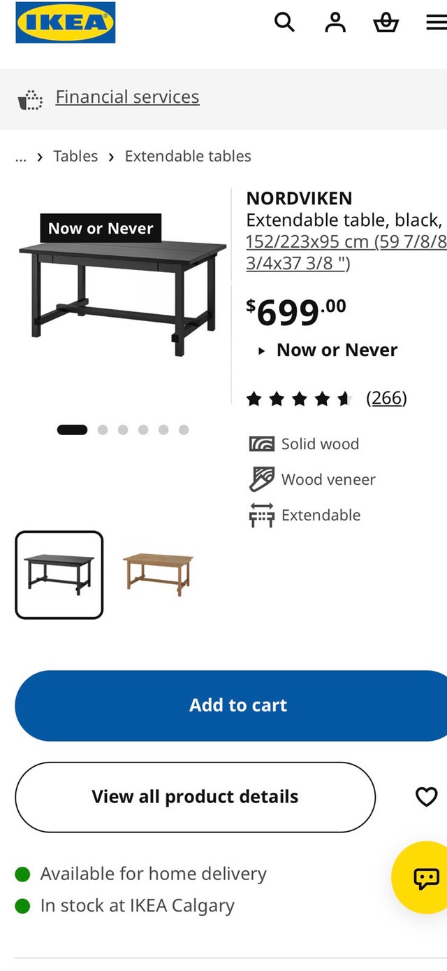 IKEA NORDVIKEN Extendable table - photo 5
