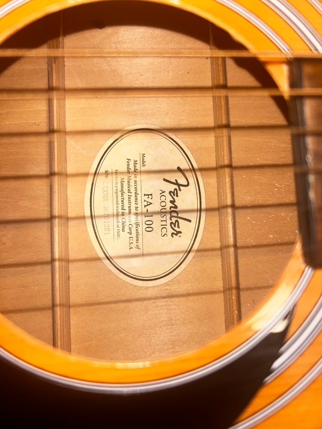 Fender Acoustic Guitar - photo 3