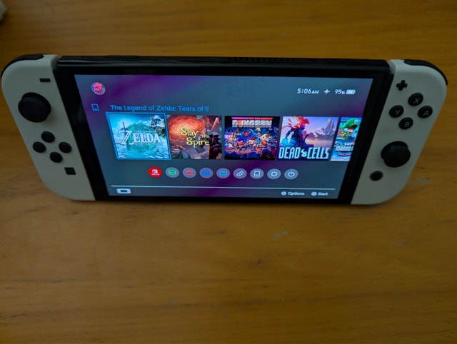 Nintendo Switch OLED Console White with Case - Like New - photo 2