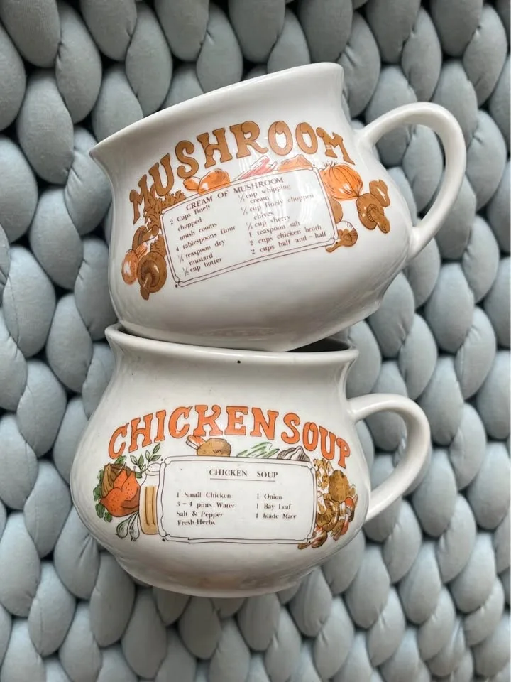 Vintage 1970s MCM Collectible Chicken Soup Cup/Bowl Ceramic - photo 3