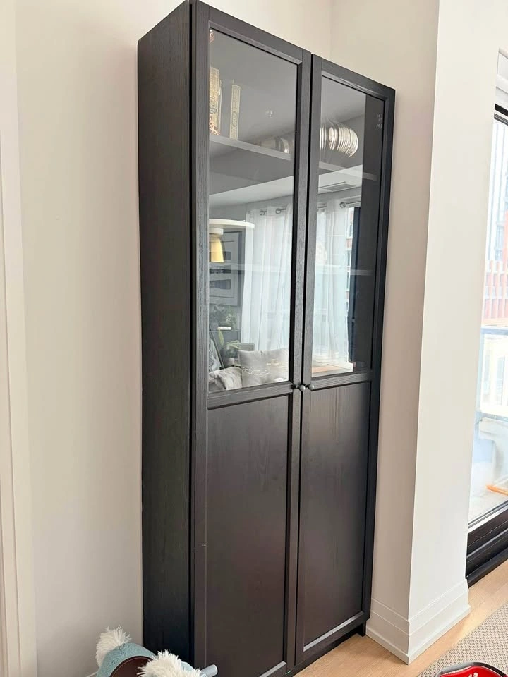 IKEA Billy Bookcase with Oxberg Glass Doors