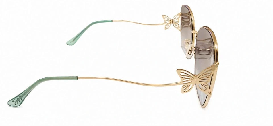 Gold-Tone Butterfly Detail Sunglasses - photo 2