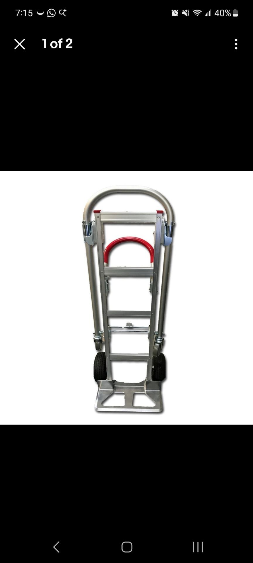 UBMOVE 52" Convertible Handtruck with Never Flat Wheels - photo 2