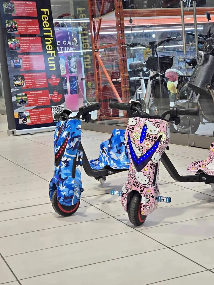 Electric Drift Trikes - Blue Camo & Hello Kitty