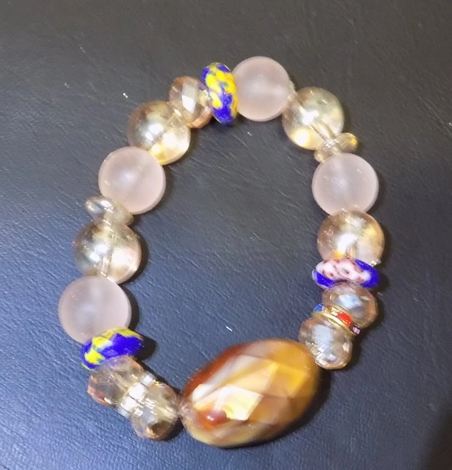 African Glass Beads - Bracelet - photo 4