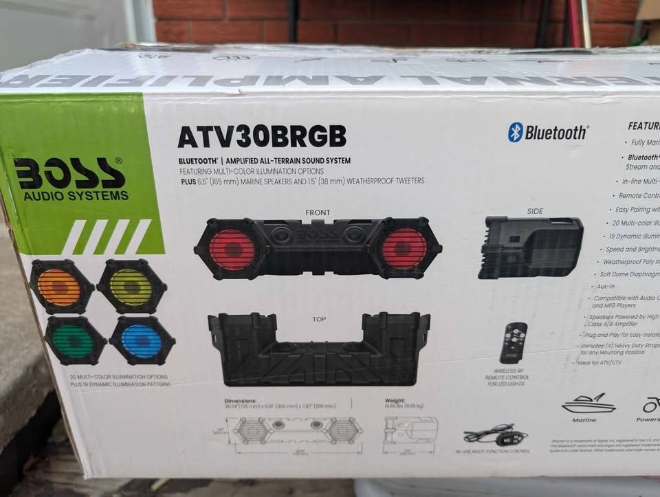 BOSS ATV30BRGB 6.5" Bluetooth ATV/UTV Sound System – RGB - photo 3