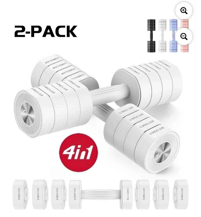 MERACH 4-in-1 Adjustable Dumbbells, 8.8 lb Set of 2