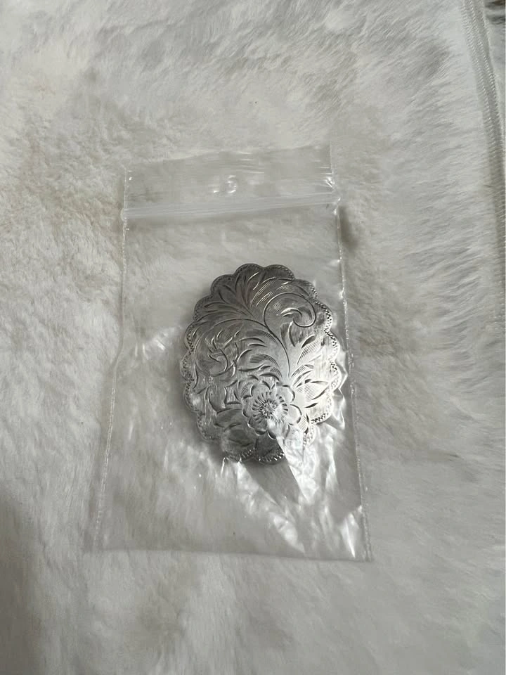 Vintage Sterling Silver Engraved Floral Brooch – 6.6g - photo 3
