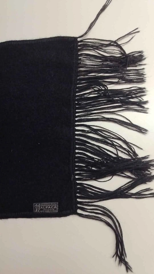 Beautiful Black 100percent Alpaca Scarf - photo 3