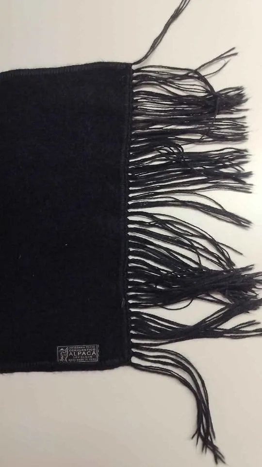 Beautiful Black 100percent Alpaca Scarf - photo 3