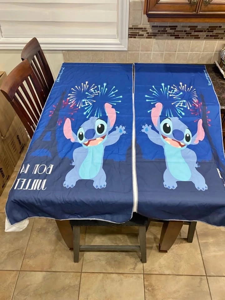 Disney Lilo & Stitch Kids Room Curtains - Paris Eiffel Tower