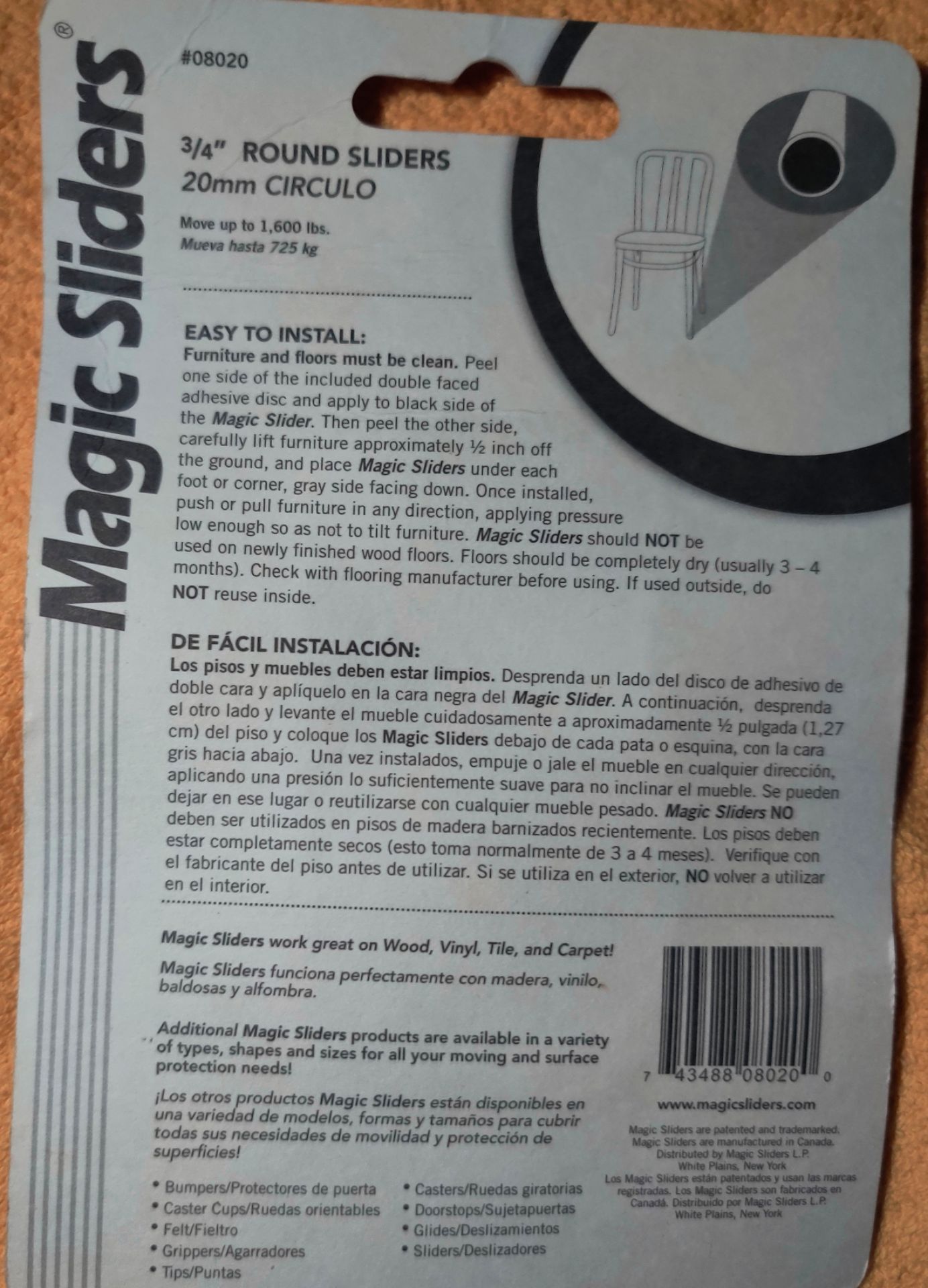 NEW Magic Sliders Furniture Sliding Discs 8-Pack - photo 2