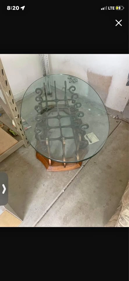 Unique Wood & Glass Coffee Table