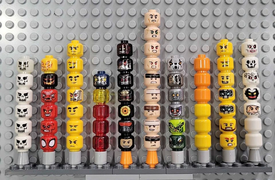 LEGO Minifigure Heads lot ×66