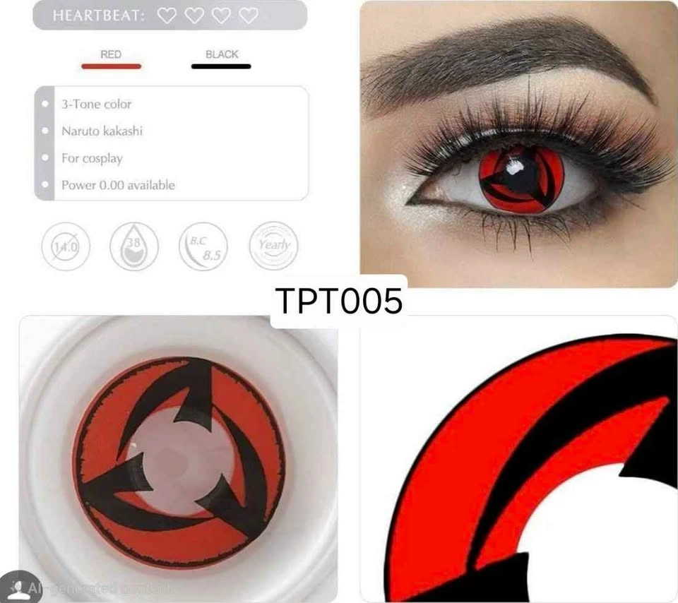 Maxiy Girl Naruto Kakashi Cosplay Soft Hydrophilic Contact Lense - photo 4