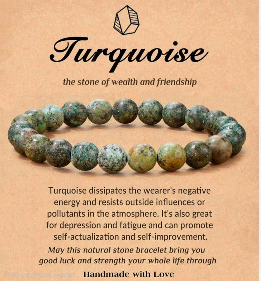Natural Turquoise Bead Bracelet. 2 for $30 or 1 for $20 - photo 2