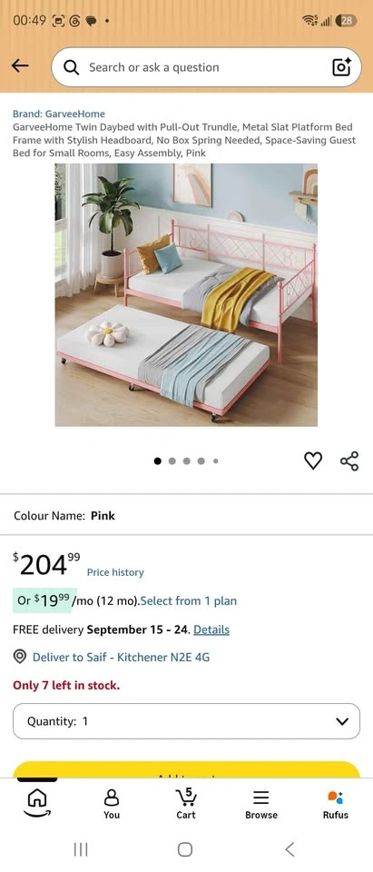 GarveeHome Twin Daybed with Pull-Out Trundle - photo 3
