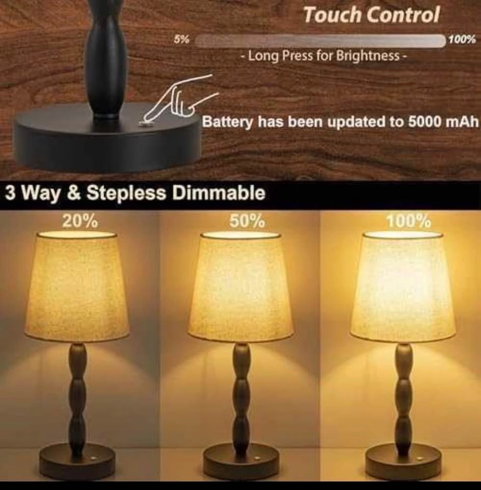 2 Cordless Touch Control Dimmable Table Lamp - Brand New! $24 Ea - photo 2