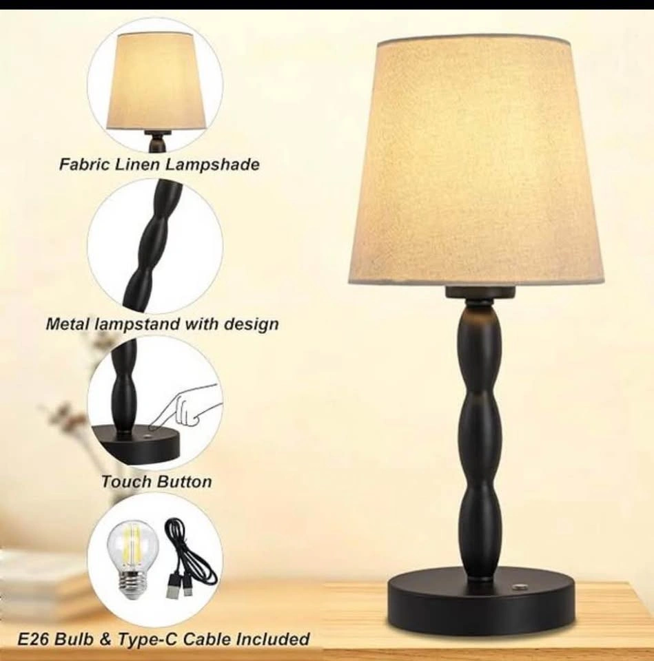 2 Cordless Touch Control Dimmable Table Lamp - Brand New! $24 Ea - photo 3
