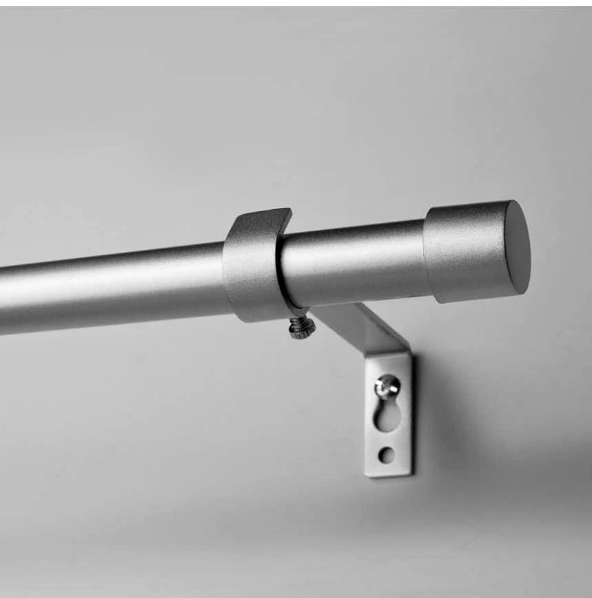 Brushed Nickel Adjustable Curtain Rod up to 144 Inches