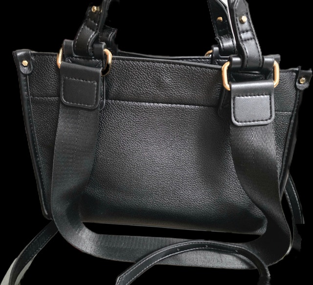 ALDO Black Textured Faux Leather Multi-Compartment Satchel Tote - photo 3