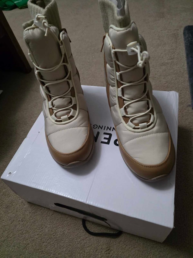 Brand New Penningtons Cream & Tan Quilted Winter Snow Boots - photo 5