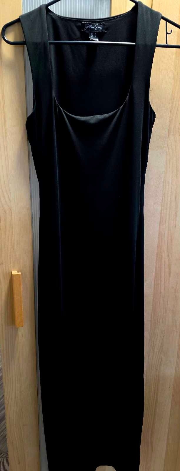 Streetwear Society Black Scoop Neck Dress Back Slit – S