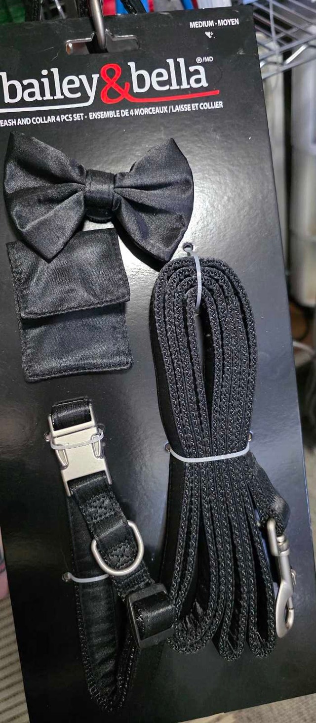 New* Bailey & Bella Dog Wedding Leash & Collar Set with Bow Tie - photo 2