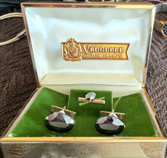 Vanguard Fine Jewelry Cufflinks and Tie Clip Set - photo 2