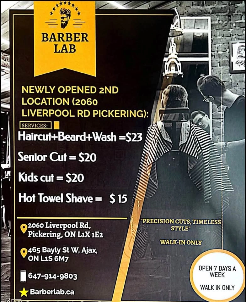 Newly opened barbershop in Pickering