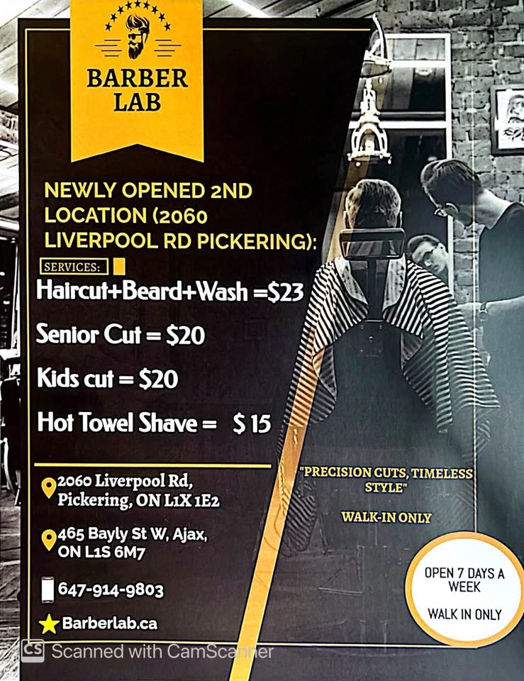 Newly opened barbershop in Pickering