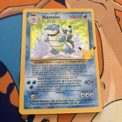 Blastoise 2/102 Celebrations 25th Anniversary Pokemon Holo NM