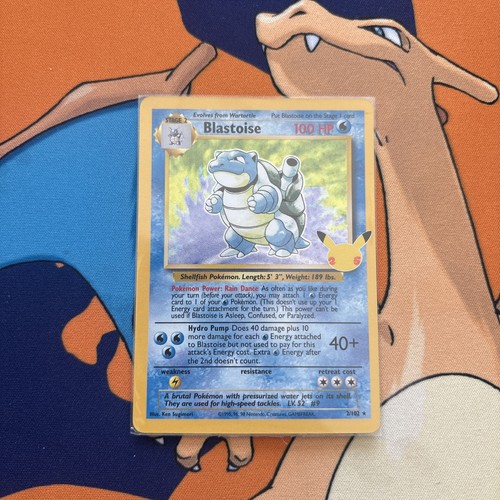 Blastoise 2/102 Celebrations 25th Anniversary Pokemon Holo NM - photo 3