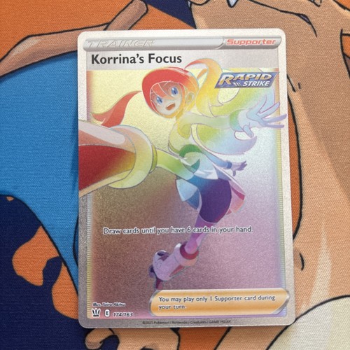 MINT Korrina's Focus 174/163 Battle Styles Full Art Rainbow Rare