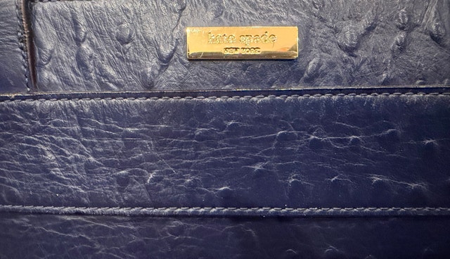 Kate Spade Blue Ostrich Leather Tote - photo 4