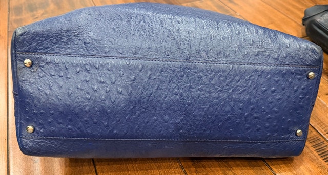 Kate Spade Blue Ostrich Leather Tote - photo 5