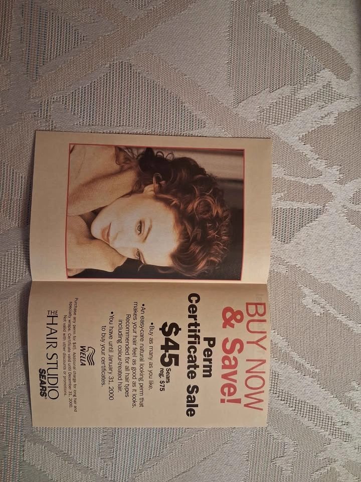 Vintage 1999 Sears The Hair Studio Ad Insert Coupon Ephemera - photo 2