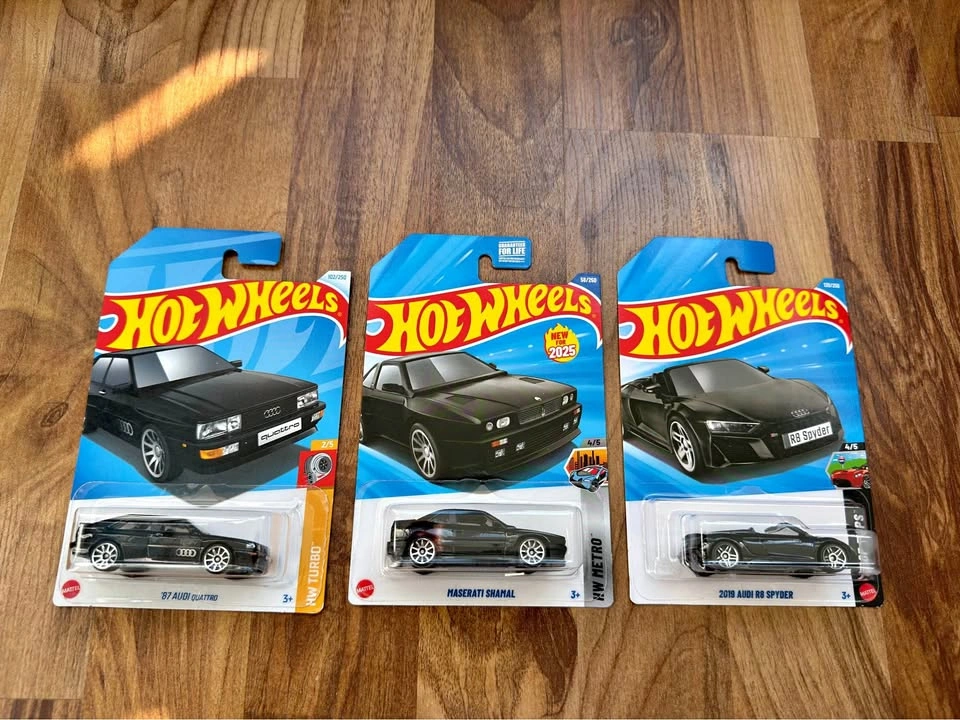 HotWheels Audi and Maserati