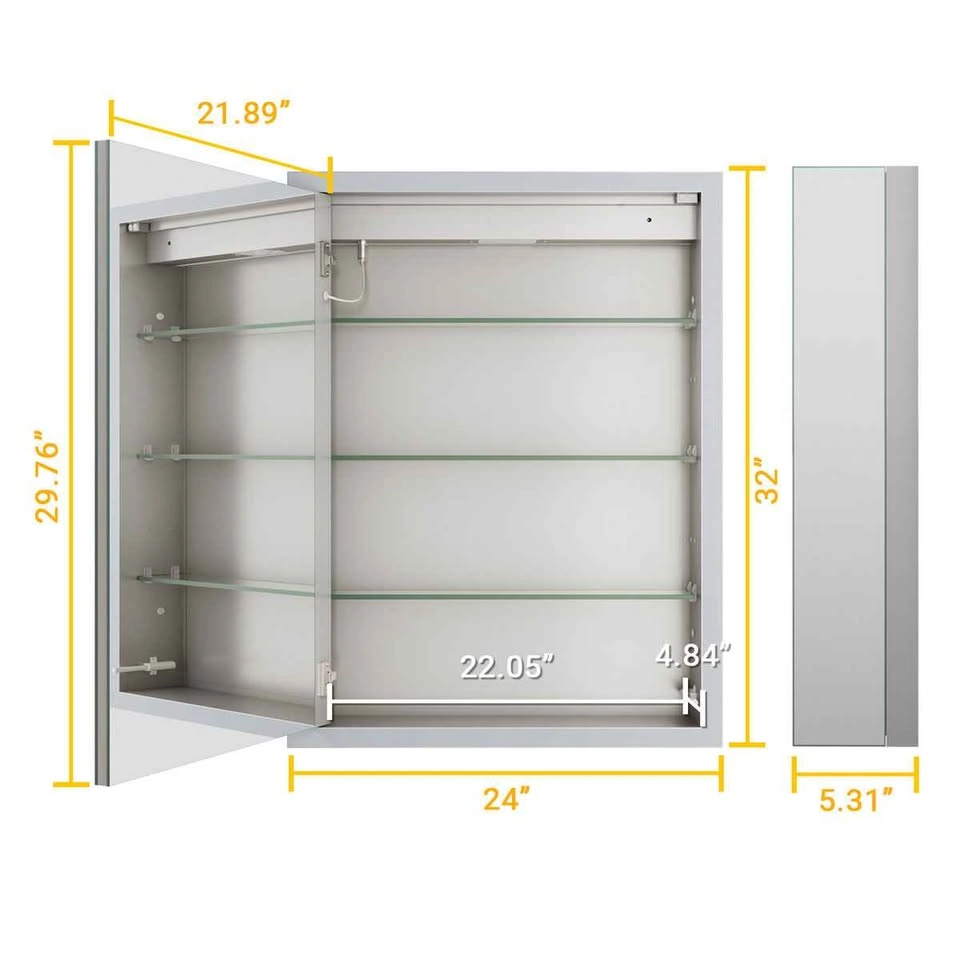 NEW Brayden Studio Ciyanna Recessed LED Lighted Medicine Cabinet - photo 4
