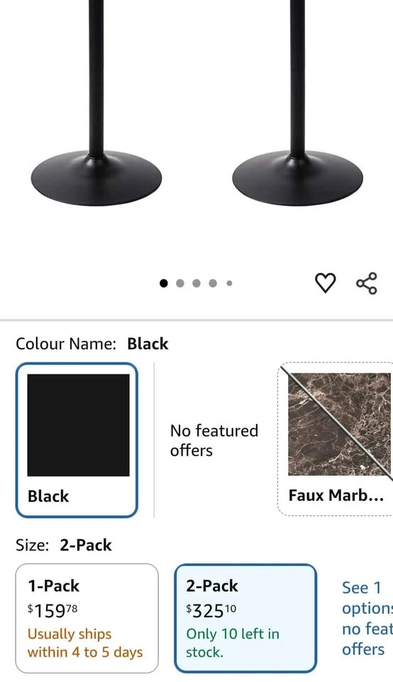 NEW High Top Cocktail Bar Tables - 2 Pack - photo 2